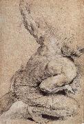 Peter Paul Rubens Pencil sketch of man-s back oil painting reproduction
